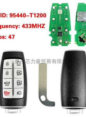 适用2021现代GV80 8键智能卡TQ8-FOB-4F35 PN:95440-T1200 CHIP47