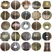 中式 半圆拉手 圆形大门把手 半圆门把手 半圆拉 半圆玻璃门o拉手