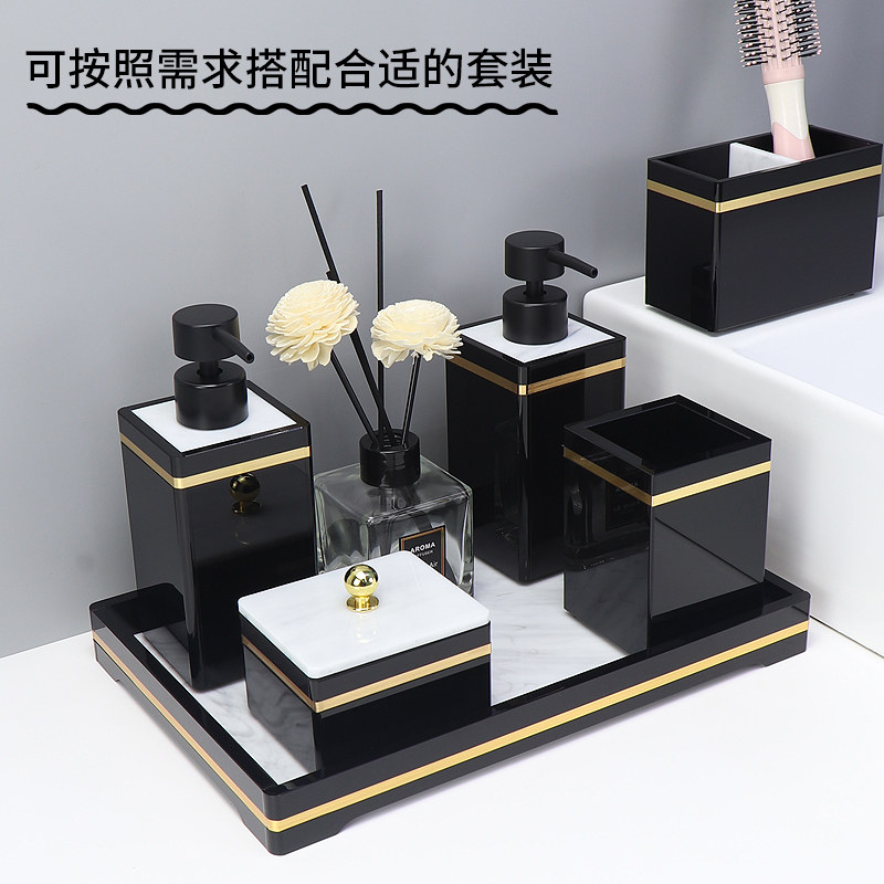 2023新款酒店洗手液瓶轻奢洗发水沐浴露J乳液分装空瓶高档卫浴套