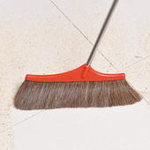鬃尾毛扫把不粘头发不伤地板防静电家用单个O扫帚不锈钢杆软毛扫