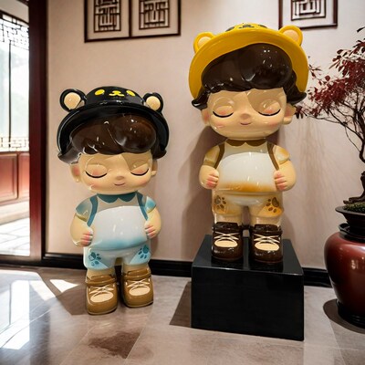 客厅儿童房装饰品电视机旁大件落地摆件存钱罐可进可出.轻奢高级