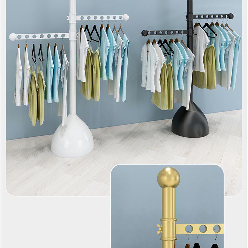 阳台顶天立地晾衣架落地卧室内宿舍凉晒挂K衣架折叠神器伸缩置衣