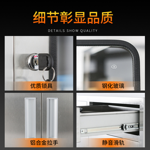 304不锈钢矮柜医疗床头柜v带锁抽屉储物柜无菌工具医疗器械活动柜
