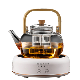 提梁壶加厚玻璃泡茶养生烧水Q壶家用耐高温蒸茶 煮茶壶电陶炉套装