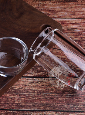 原矿石材白c水晶杯直筒圆形带盖泡茶杯子高档透明办公茶具2021新