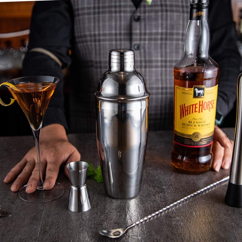 入门级不锈钢鸡尾酒调o酒器手摇杯雪克壶手打奶茶酒吧调酒工具全