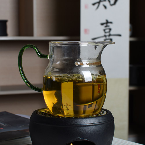 陶瓷温茶煮茶炉蜡烛加热保温花茶C壶大号公道杯茶馆明火煮茶器套