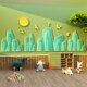 幼儿园墙面装 饰环创主题成品托z管班环境布置材料文化背景大厅形