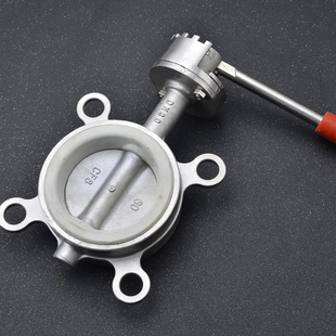 10P不锈钢手动蝶阀 uD71X dn40dn5 不锈钢对夹蝶阀 304不锈钢蝶阀