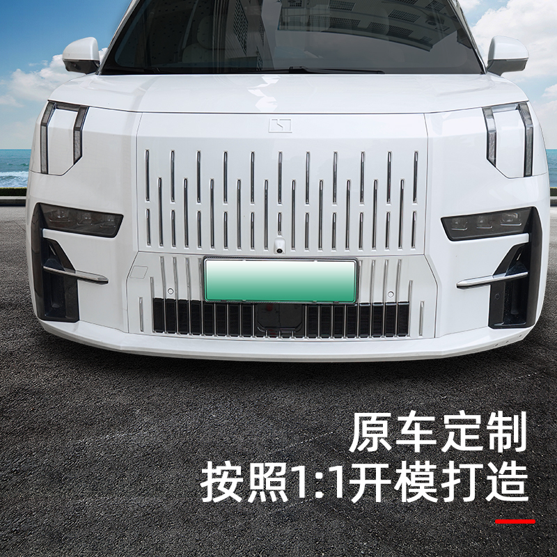 适用于极氪009专用汽车v防虫网水箱中网进气口保护罩改装配件