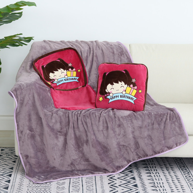 卡通抱枕被子两用汽车抱枕办公室多D功能抱枕午睡被加厚珊瑚绒毯,居家布艺,抱枕被,淘宝优惠券,粉丝福利购,淘宝优惠卷