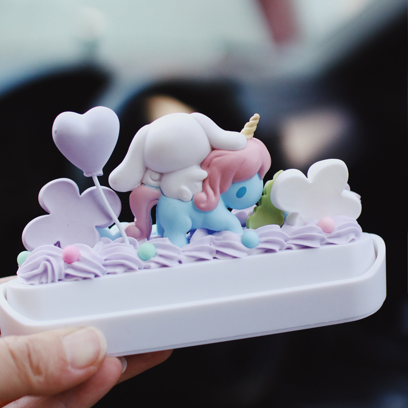 缇娜家奶油胶临时停车牌可爱汽车摆件车用挪车临S时电话号码牌卡