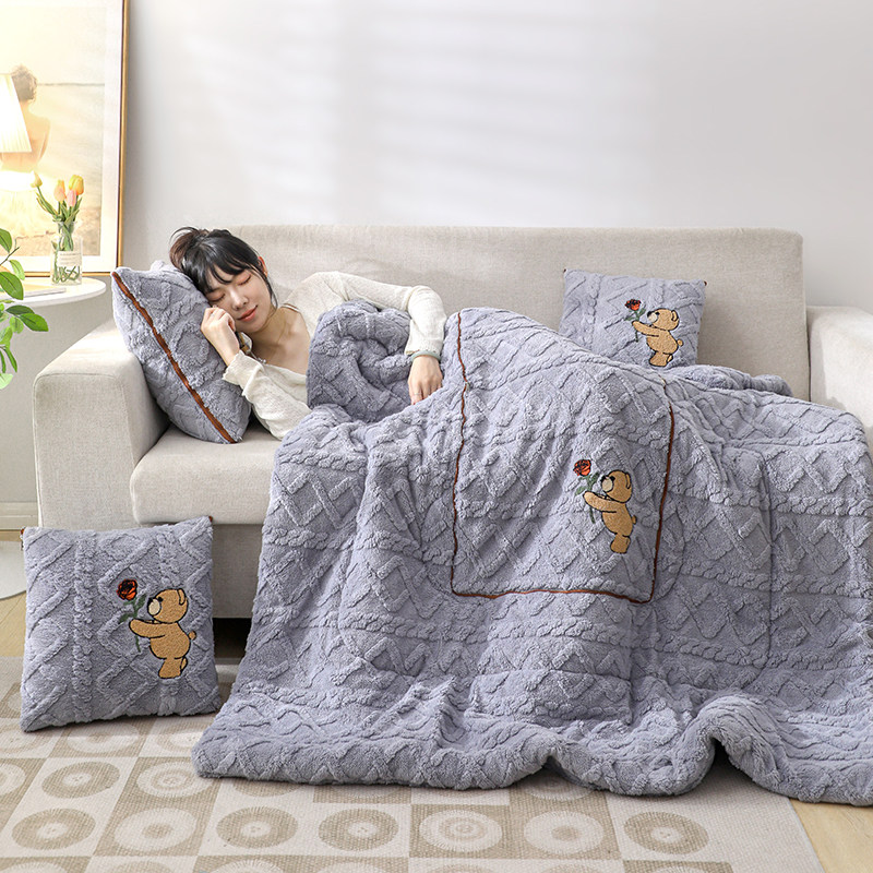 汽车抱枕被子两用202r2新款冬季加厚珊瑚绒车载午睡枕头毯子二合,居家布艺,抱枕被,淘宝优惠券,粉丝福利购,淘宝优惠卷