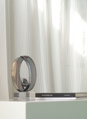 新款样板房玄关装饰摆件电视柜透明装饰品创意抽象V家居雕塑艺术