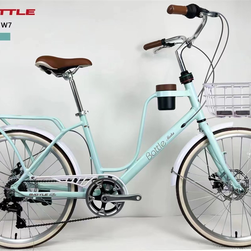 24尺寸通勤变速城市q单车女士上班代步轻便车休闲淑女男女自行车