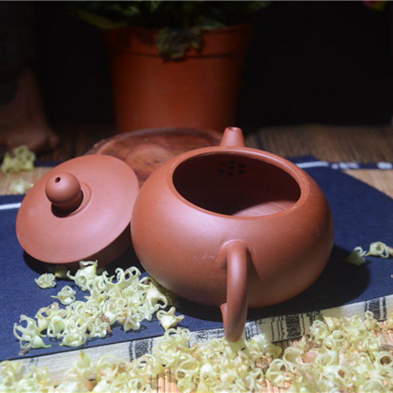 潮州章氏朱泥f手拉壶潮汕工夫小茶壶无釉紫砂壶迷你7孔出水西施壶