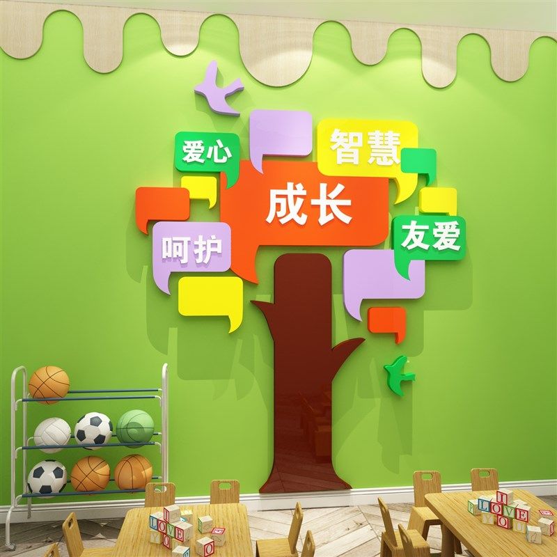 幼儿园环创主题墙成品q托管早教班文化背景环境材料布置大厅装饰,家居饰品,文化墙贴,淘宝优惠券,粉丝福利购,淘宝优惠卷