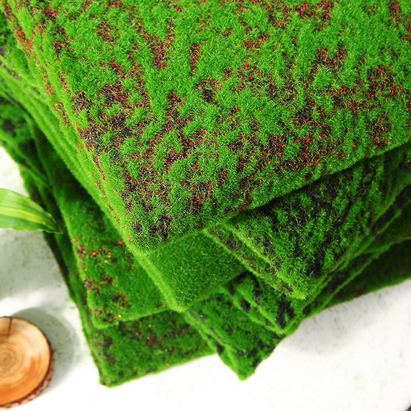 仿真苔藓草皮微景观盆景造景装饰 假苔藓青苔植物墙绿Z植人造草坪