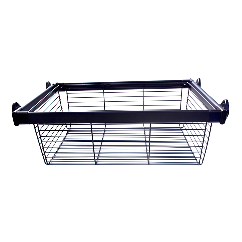 衣柜拉篮抽屉式抽拉篮伸缩裤架家用E衣帽间拉篮内置收纳铁线裤抽