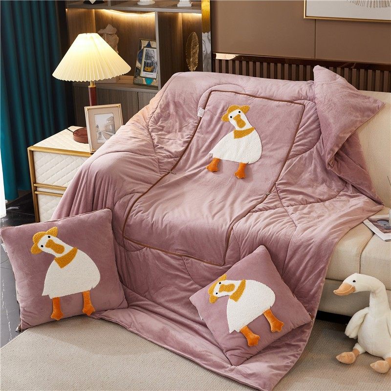 抱枕被子两用珊瑚绒二合一冬季加厚折叠车用枕头T办公室午睡毯靠,居家布艺,抱枕被,淘宝优惠券,粉丝福利购,淘宝优惠卷