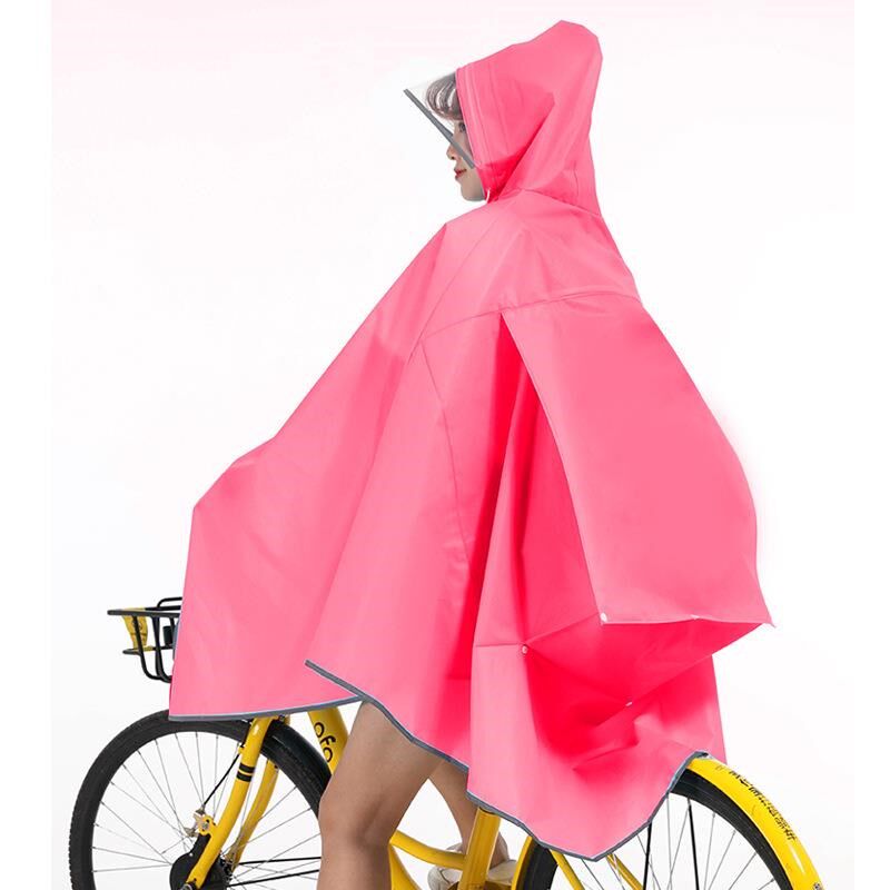 自行车雨衣男女单人学生骑行单车山地车可L背包透明韩版反光条雨