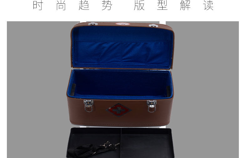 皮革老式医药箱乡村医生出诊箱大容量中医便携医疗箱急Z救包医用