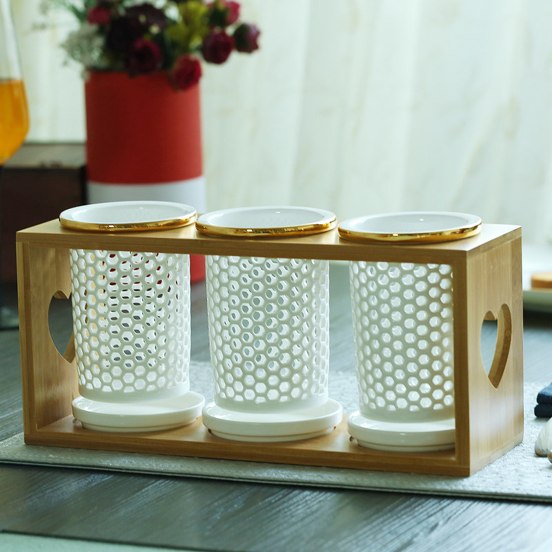 皓远陶瓷b筷架 健康厨房双座竹架筷子筒防霉沥水置物架骨瓷筷子盒,餐饮具,餐具笼/架,淘宝优惠券,粉丝福利购,淘宝优惠卷