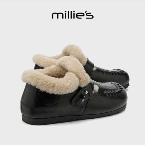millies妙丽毛绒勃肯鞋加绒棉鞋