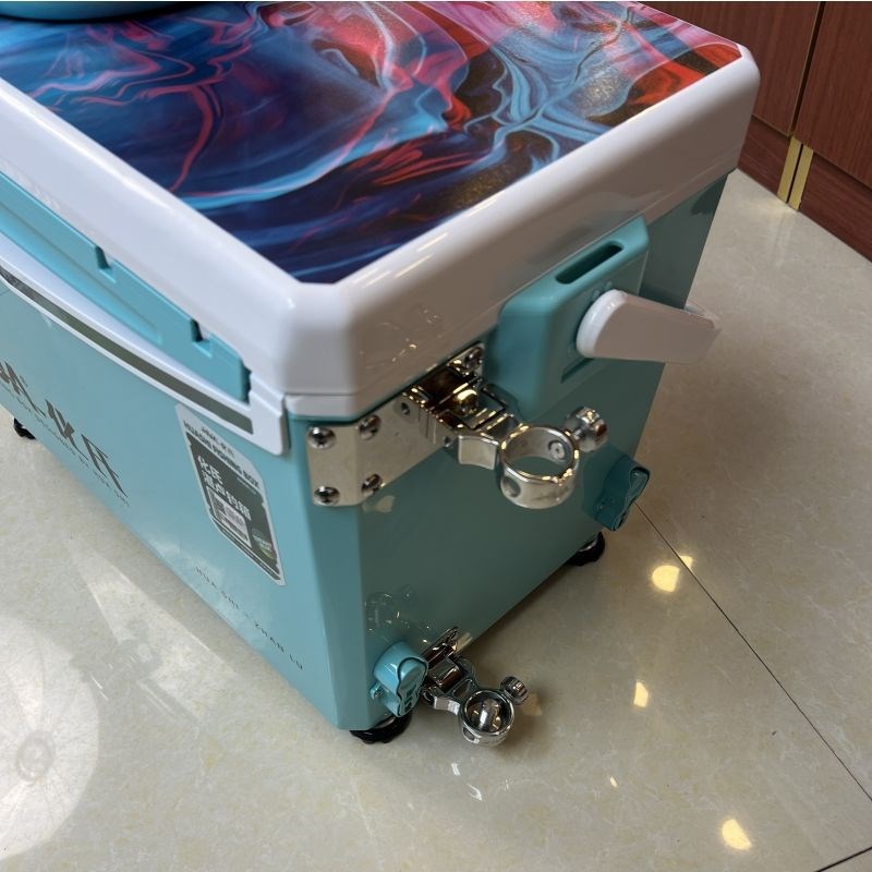 速发r2024新款湛卢钓箱2升钓箱蓝色大容量升降脚全套渔具箱超轻钓
