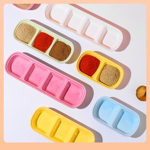 速发14Y陶瓷味碟料格调蘸碗菜碟多料调料碟葱姜蒜分格盘可爱双格