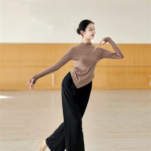 速发舞秋冬舞蹈练功服上衣古典舞专业袖 飘逸长形服练艺考 体训装