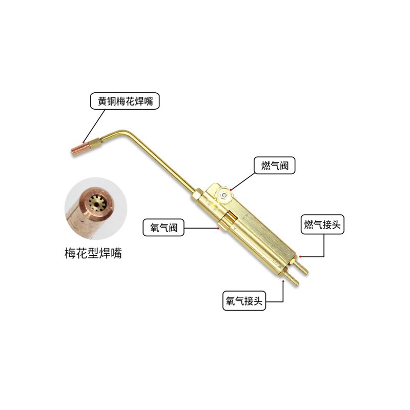 速发空调铜炔焊接工具射吸式焊炬H01-2氧气烷管丙乙焊枪冰箱小型