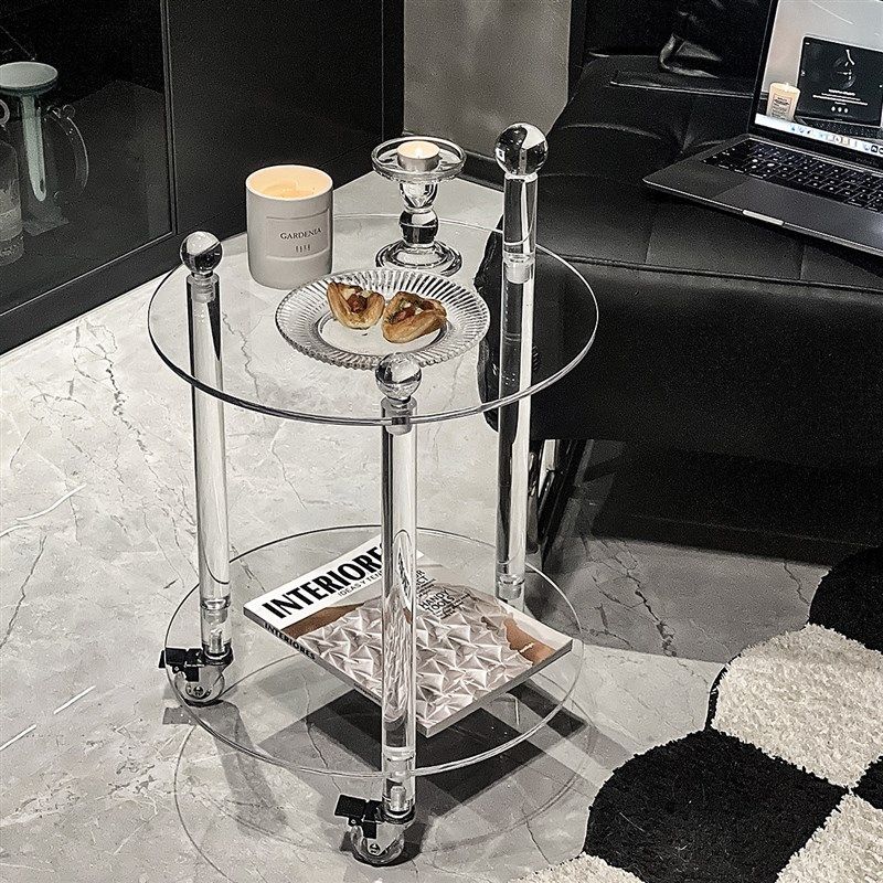 高级感小边几可移动沙发茶几卧室床头小推车客厅角几小圆桌亚克力,住宅家具,移动边几/推车,淘宝优惠券,粉丝福利购,淘宝优惠卷