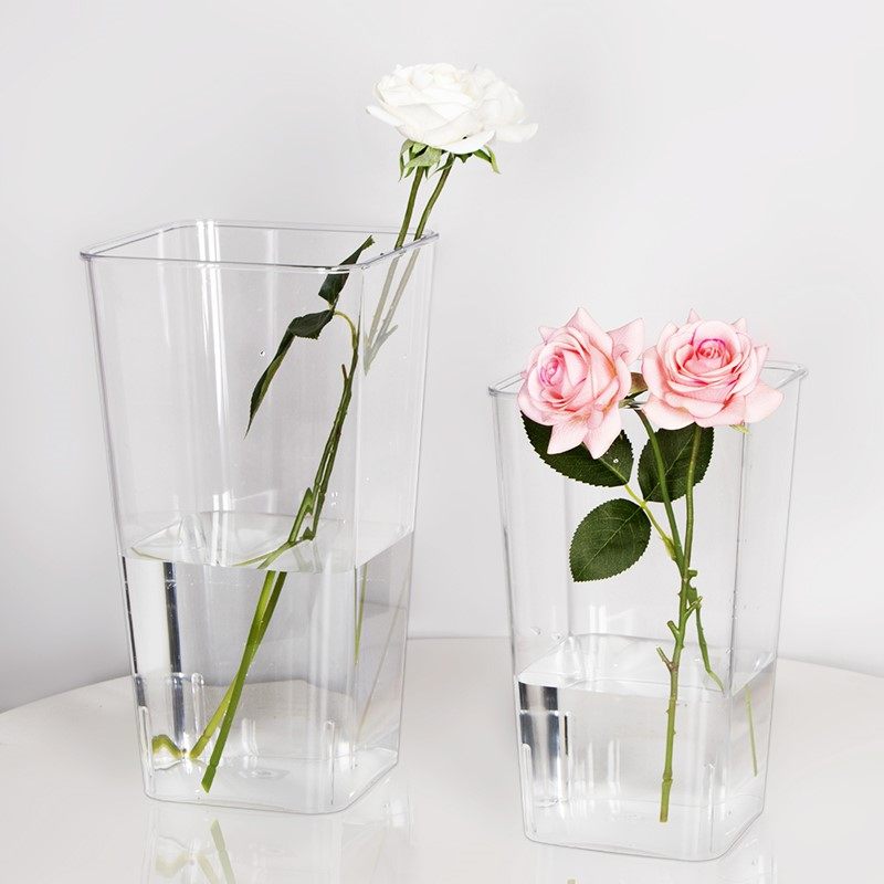 醒花桶压克力透明花店插花家用鲜花法式养花桶高桶塑料装深水花瓶,家居饰品,花瓶,淘宝优惠券,粉丝福利购,淘宝优惠卷