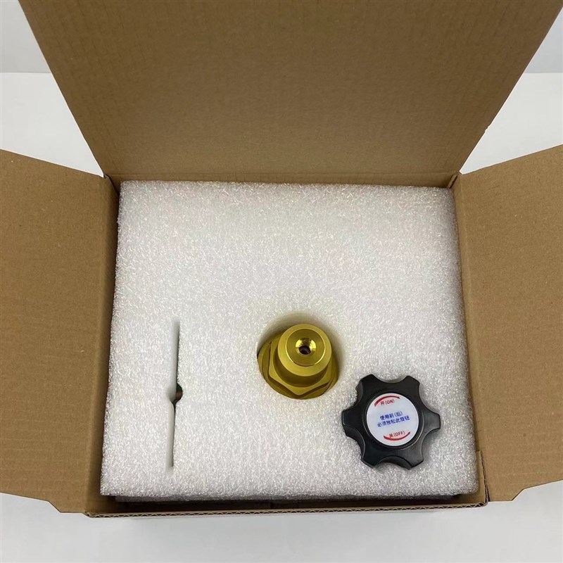 铜标气减压器阀双表头4L 8L气瓶螺母w21.8-14右旋出气宝塔接头6mm