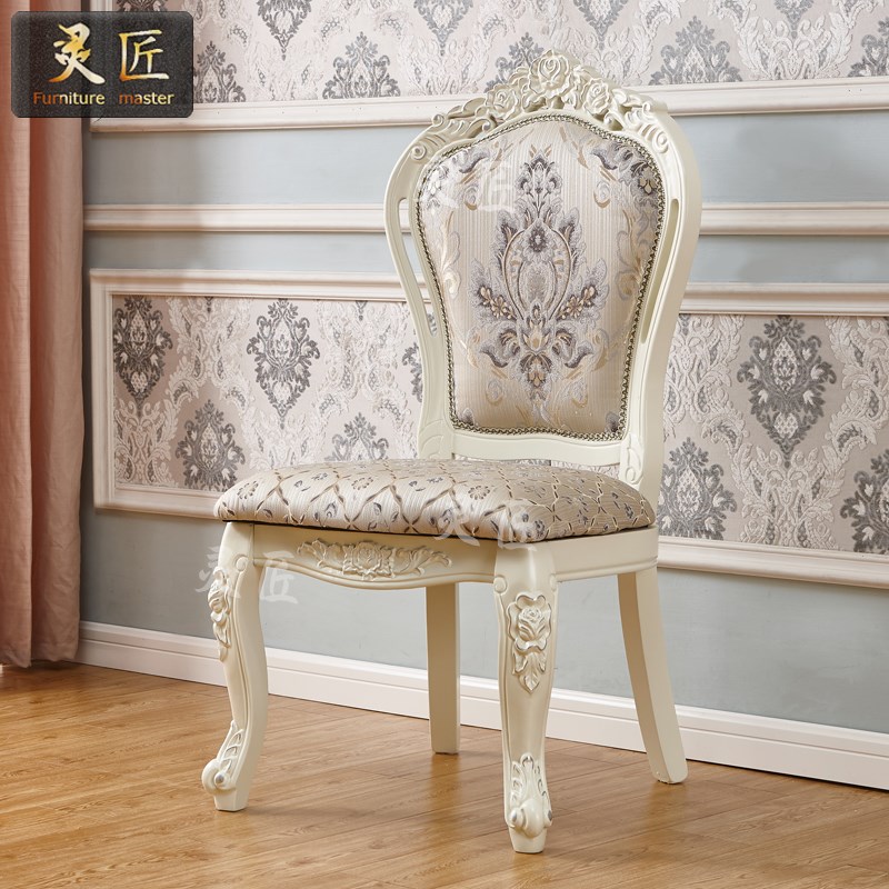 欧式餐桌长方形  小户型餐厅大理石餐台饭桌子实木白色餐桌椅组合