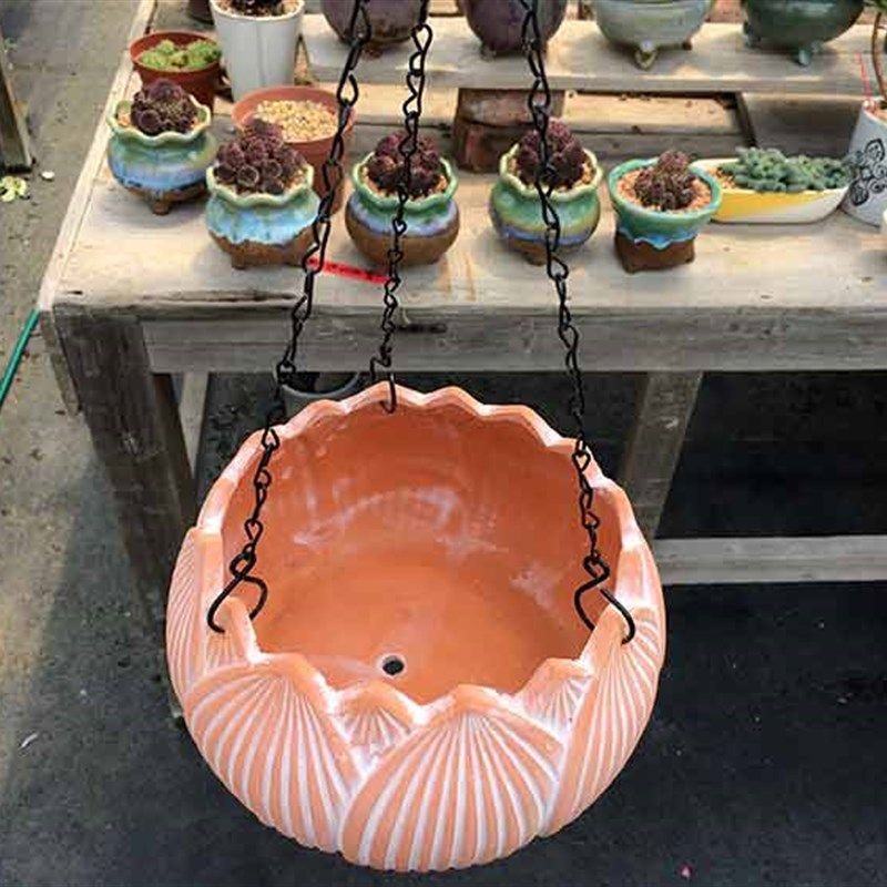 红陶莲花形状吊盆花盆 多肉植物拼盘吊挂陶瓷花盆透气陶土红陶盆,鲜花速递/花卉仿真/绿植园艺,花盆,淘宝优惠券,粉丝福利购,淘宝优惠卷