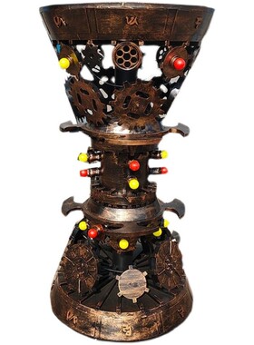 工业风复古齿轮模型酒吧台接待台铁艺创意落地摆件玄关装饰品定制