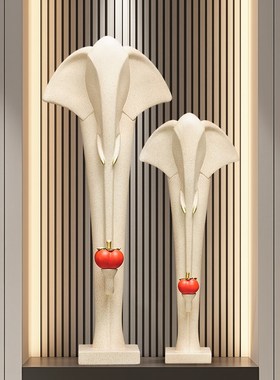 大象摆件高级感客厅壁龛细长高电视柜装饰品家居新中式工艺品乔迁