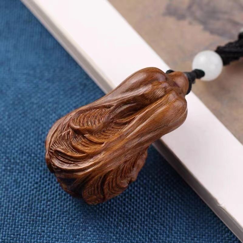 黄花梨手把件木雕刻工艺礼品摆饰随身把玩小摆件实木白菜汽车挂件