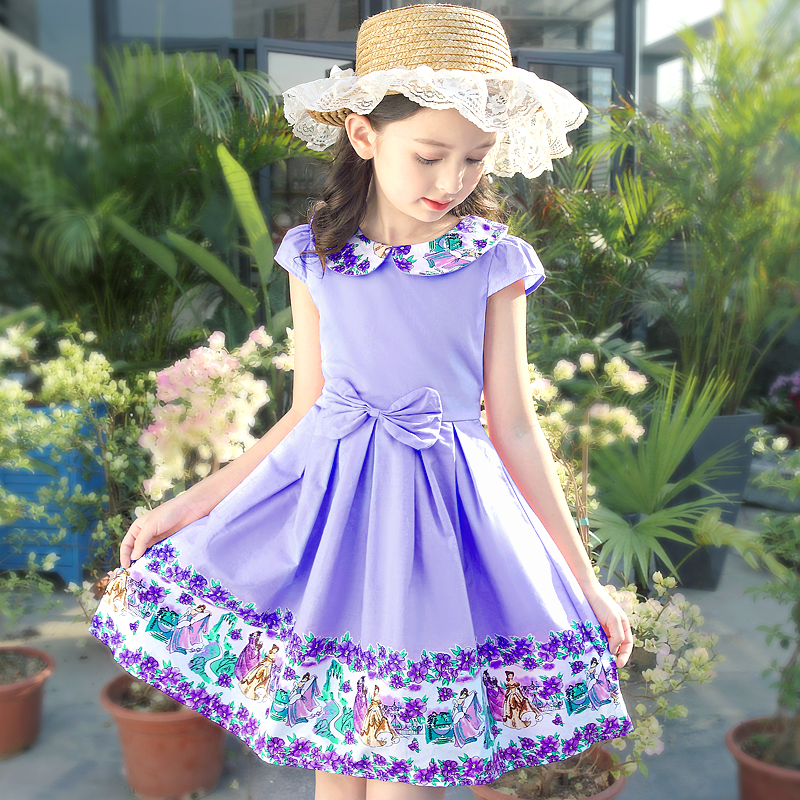 4儿童夏装女童连衣裙5短袖6中大童7夏季8小女孩9纯棉公主裙子13岁