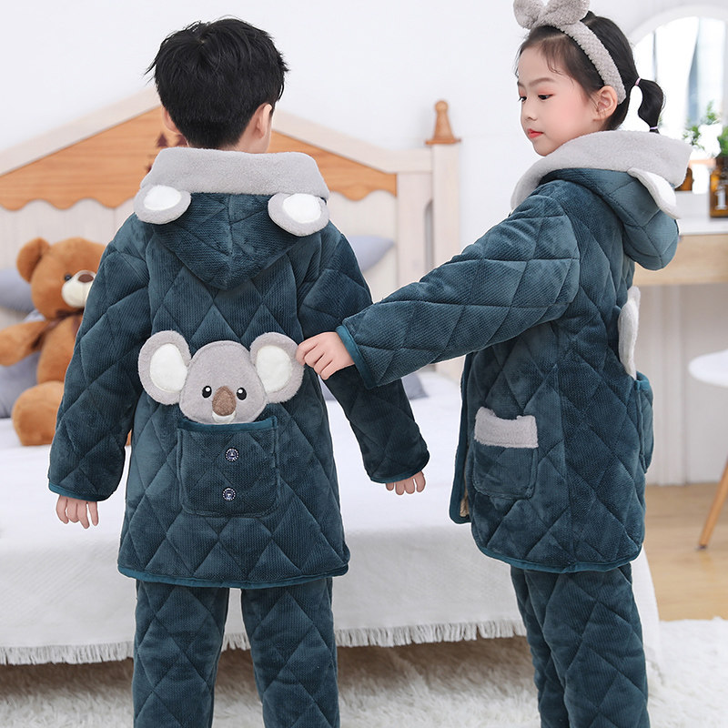 男童儿童睡衣冬季三层夹棉加绒加厚法兰绒男孩女童宝宝保暖家居服,童装/婴儿装/亲子装,家居服套装,淘宝优惠券,粉丝福利购,淘宝优惠卷