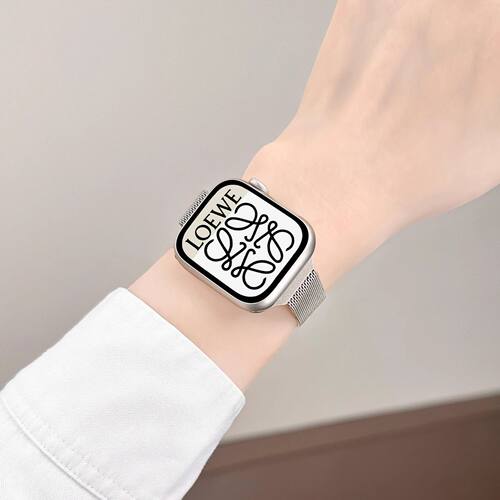细款米兰尼斯适用oppowatch3/X/2/3pro/4pro手表表带金属磁吸男女