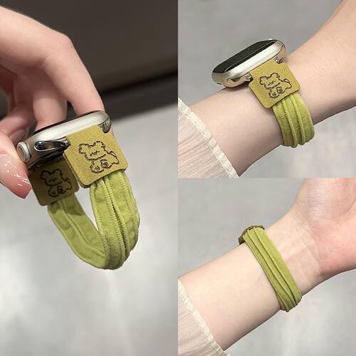 可爱小狗发圈oppowatch3/2/X/3pro/4pro手表表带弹力夏男女se适用