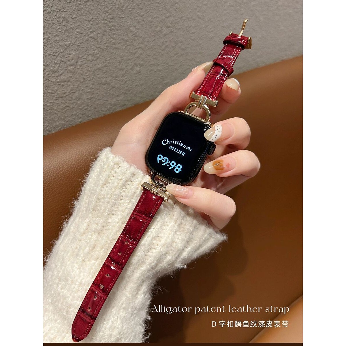 适用三星Galaxy Watch7/8Ultra手表带金属配皮质