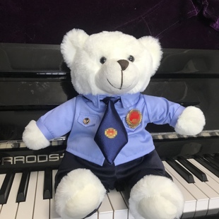 新款检察官小熊普法宣传文创礼品毛绒玩具公仔团建团购活动纪念品