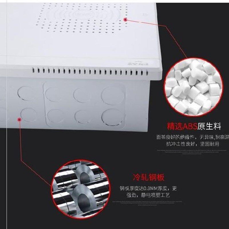 速发1盖弱子电盒子接线箱简约大号散热无线线定箱网固整理器光纤