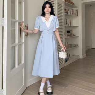 设长感中计裙子 气质2两件连衣裙20假4款 速发大码 装