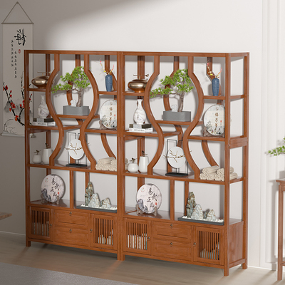 速发架古博新茶式多宝阁置物架客厅靠墙隔断摆件展示柜中室茶叶架