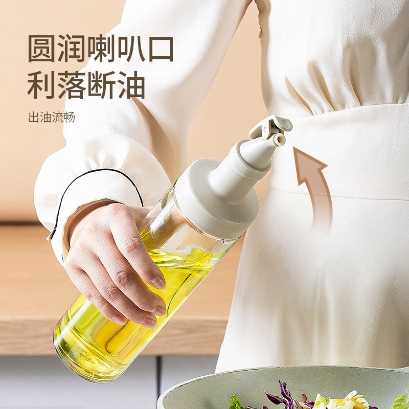 速发油壶自动开合盖大号油调家用厨房玻璃防漏装容量瓶味酱油醋分